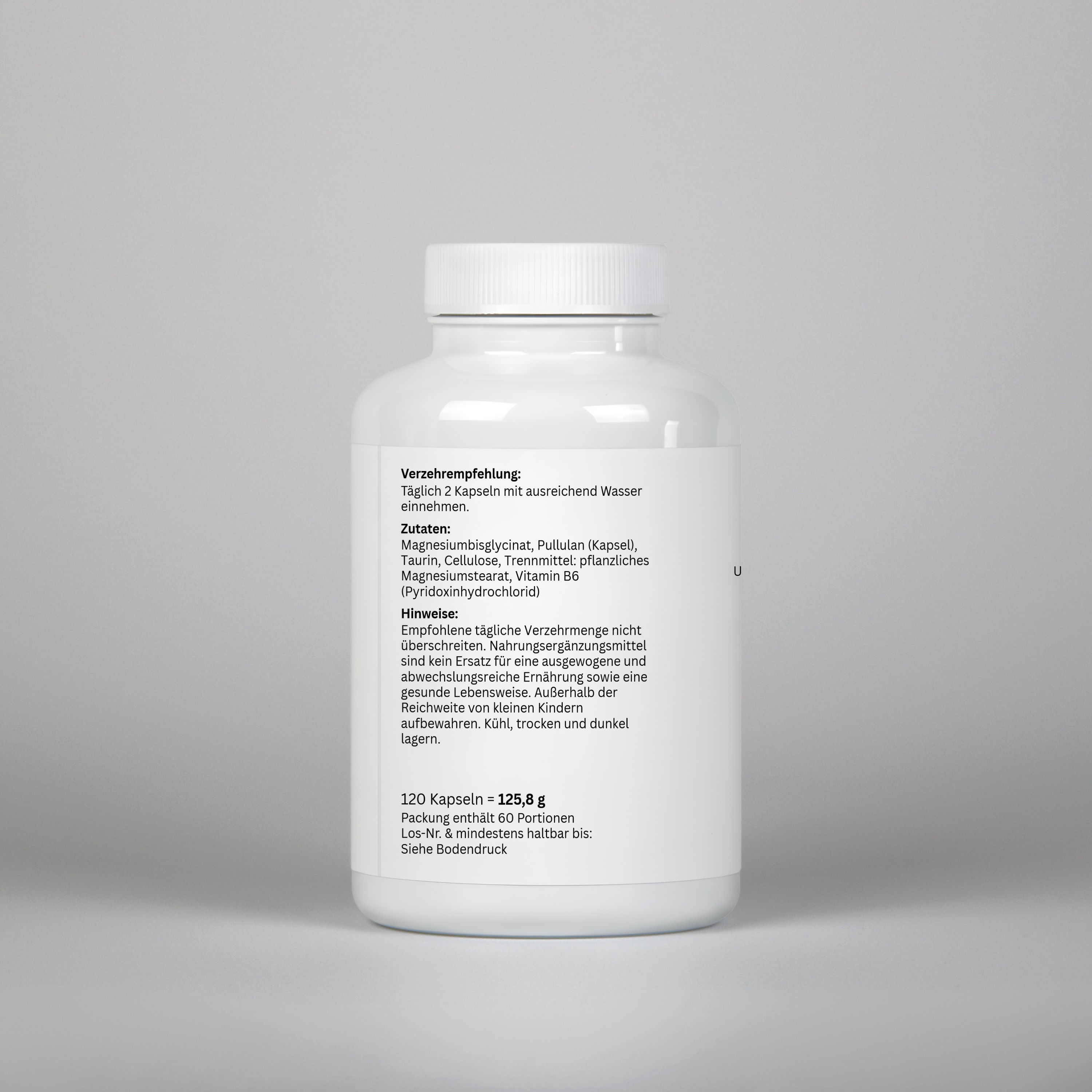 ZNS-Logic Magnesiumbisglycinat - Hochdosiert - 120 Kapseln