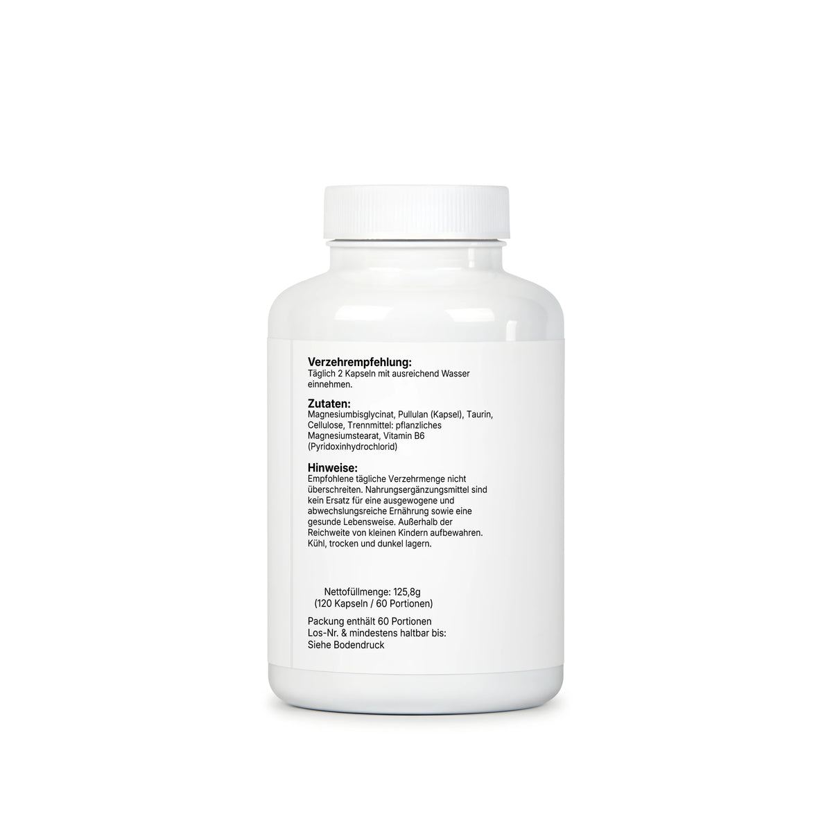 ZNS-Logic Magnesiumbisglycinat - Hochdosiert - 120 Kapseln